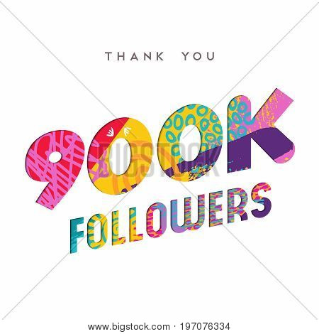 900K Internet Follower Number Thank You Template
