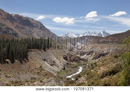 Cajón del Maipo in summer. Near to Santiago. Chile
