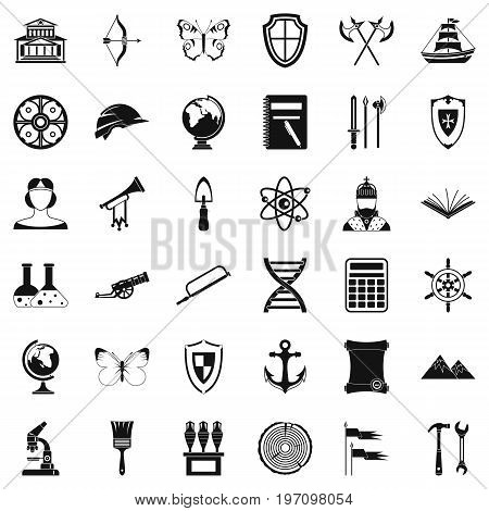 Ancient thing icons set. Simple style of 36 ancient thing vector icons for web isolated on white background