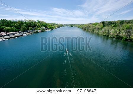 Schuylkill River Regatta competition in Philadelphia, Pennsylvania