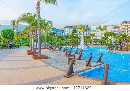 The Walk Along The Park In Alanya