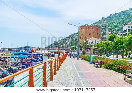 The Seaside Promenade In Alanya