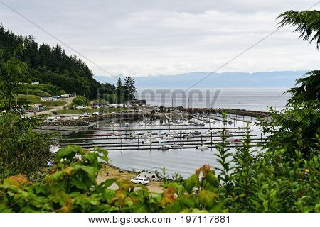 Harbor on the Strait of Juan De Fuca on Washington State's northwest coast.