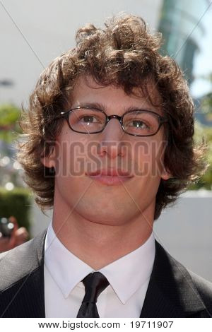 LOS ANGELES - AUG 21: Andy Samberg ankommer i 2010 kreative Primetime Emmy Awards på Nokia Thea