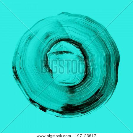 Abstract Circle Acrylic And Watercolor Painted Background.
