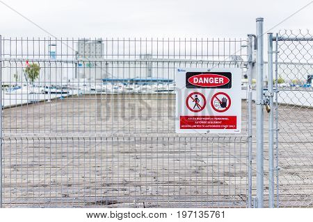 Quebec City, Canada - May 30, 2017: Old Port Area With Bassin Louise And View Of Boats On Water And
