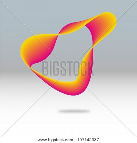 abstract neon shape flowing on a perspective background. EPS 8 vector