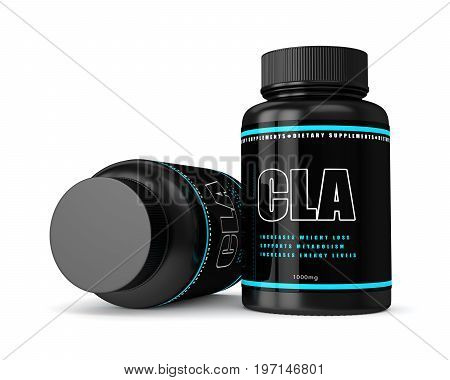 3D Render Of Cla Supplement Isolated Over White