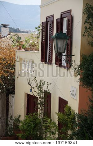 Travel in Greece. Athenes, Plaka, old town