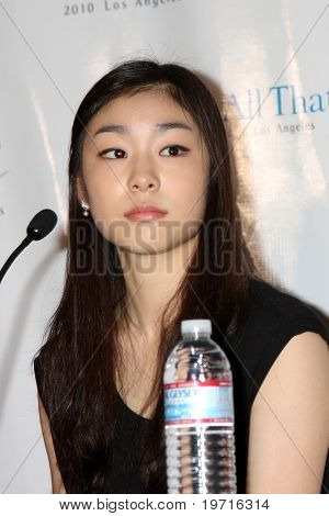 LOS ANGELES - szeptember 7: Yuna Kim sajtótájékoztatón a 