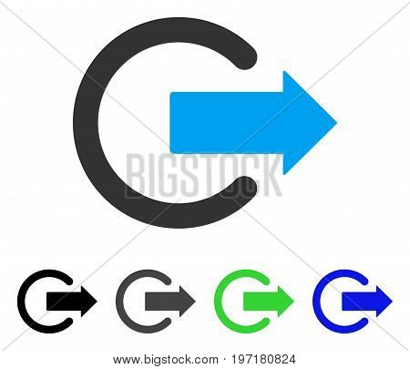 Logout flat vector icon. Colored logout gray, black, blue, green icon variants. Flat icon style for application design.
