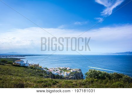 Rosas Gulf in Costa Brava from Montgo Cape .Montgo cape and bay are a natural and awesome place of la Escala and Torroella de Montgri in Girona province, Catalonia, Spain