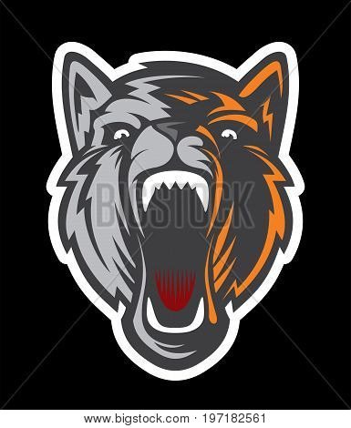 Wolf Logo / Dog Head logotype. Cartoon character vector. Great for sports logo & team mascots.