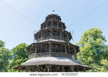 Chinese turm at english Garden, Munich, Germany
