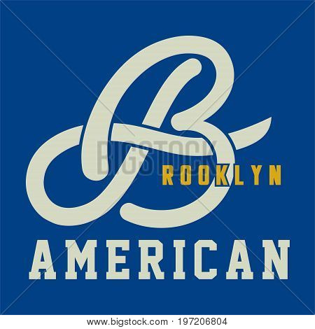 graphic design BROOKLYN  AMERICAN for shirt and print