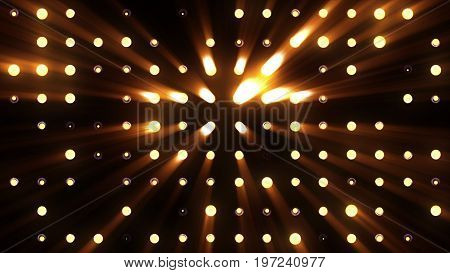 Bright Floods Of Orange Light Flash Very Brightly.