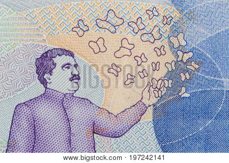 Nobel Prize Gabriel Garcia Marquez on the Fifty Thousand Colombian Pesos Bill