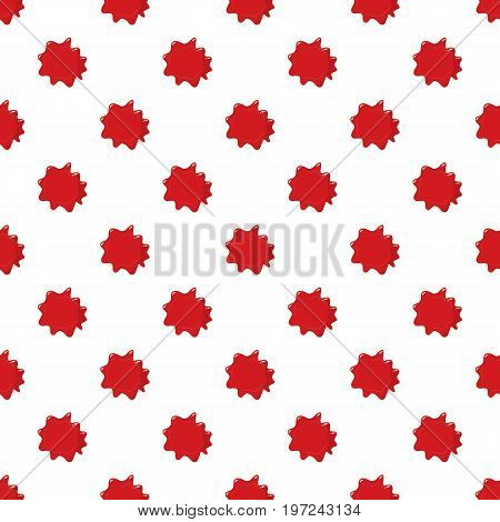 Red blood pattern seamless repeat in cartoon style vector illustration