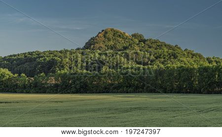 Evening In West Ceske Stredohori Mountains In Hot Summer