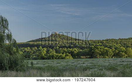 Evening In West Ceske Stredohori Mountains In Hot Summer