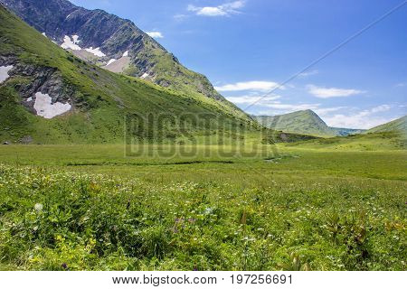 Mountains of the Caucasian range, Krasnaya Polyana, Sochi, Russia