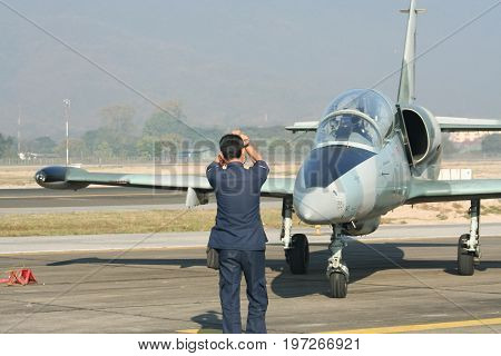 Technical Team  Of L-39 Albatros Of Royal Thai Air Force.