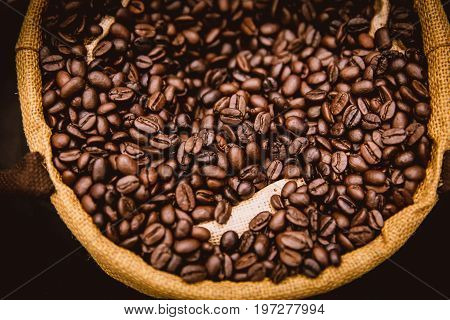 Perfect Big Coffee Bean Arabica Rosted Cafe Background Photogrphy Decoration.