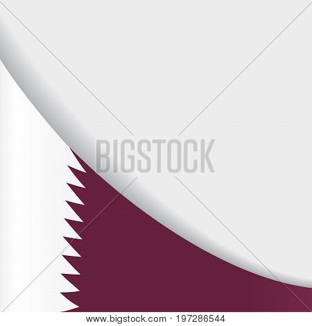 Qatari flag wavy abstract background. Vector illustration.