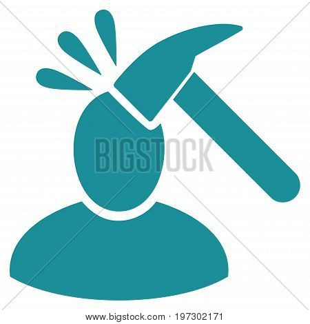 User Shock vector icon. Flat soft blue symbol. Pictogram is isolated on a white background. Designed for web and software interfaces.
