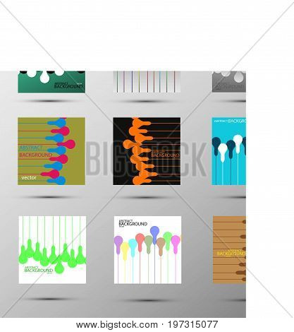 Set of abstract vector backgrounds with lamps