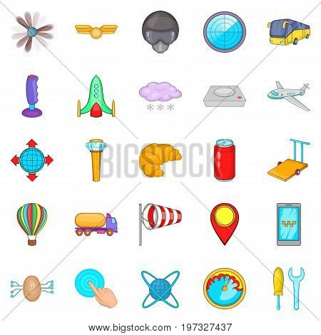 Balloonist icons set. Cartoon set of 25 balloonist icons for web isolated on white background
