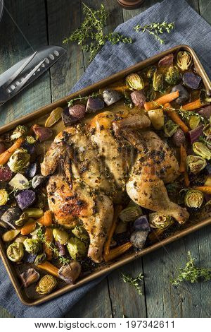 Herbed Baked Spatchcock Chicken