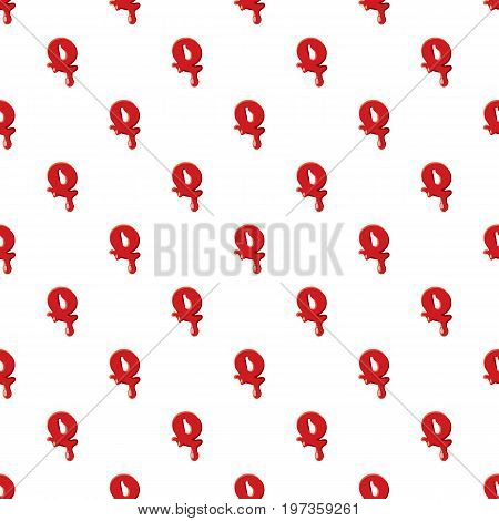 Q letter isolated on white background. Red bloody Q letter vector illustration