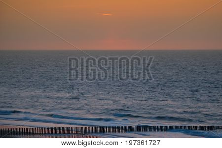 sundown at the north sea cadzand netherlands