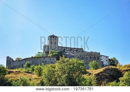 Valere Basilica At Hill Of Sion Capital Valais Switzerland