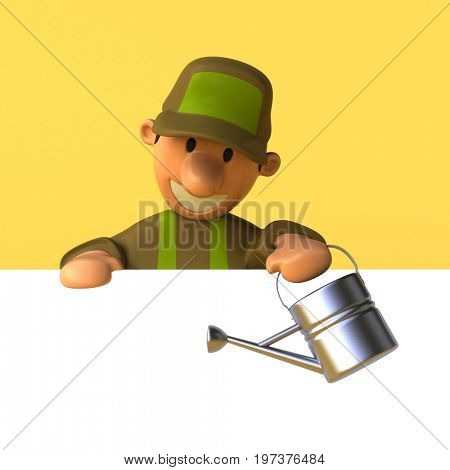 Gardener - 3D Illustration