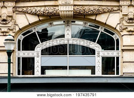 Old But Renovated Windows In Historical Part Of Bruxelles
