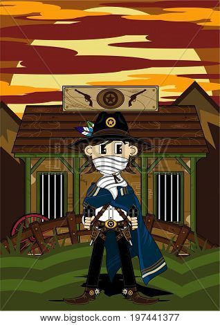 Masked Cowboy At Jailhouse