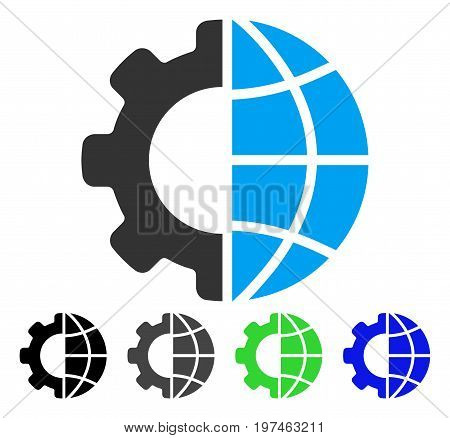 International Manufacture flat vector pictograph. Colored international manufacture gray, black, blue, green icon versions. Flat icon style for graphic design.