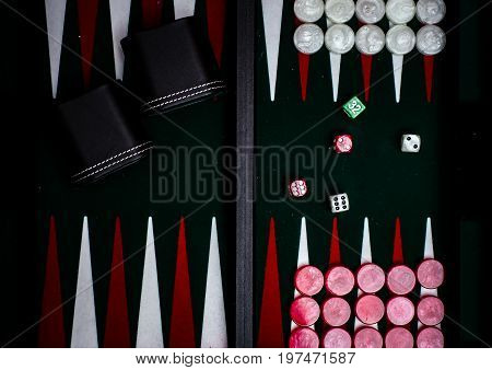 Box For Playing Tables With Green Inside Surface