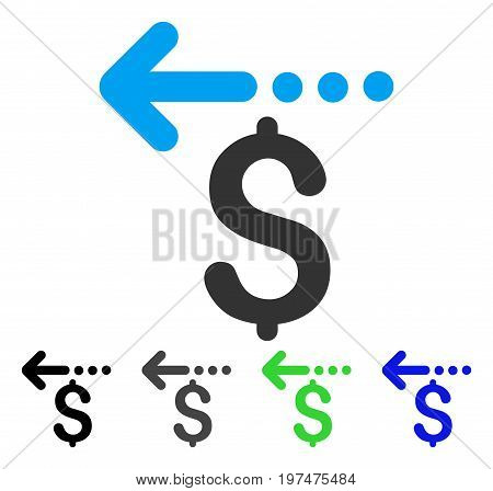 Refund flat vector icon. Colored refund gray, black, blue, green icon variants. Flat icon style for graphic design.