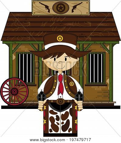 Cute Cowboy At Jail.eps