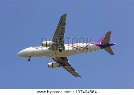 Hs-txb Airbus A320-200 With Winglet Of Thaismile Airway.