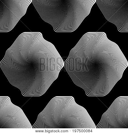 Design Seamless Monochrome Illusion Pattern