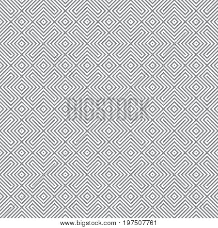 Vector seamless pattern. Modern stylish texture. Regularly repeating geometrical ornament with rhombuses diamonds crosses. Abstract background with geometrical mosaic puzzle.