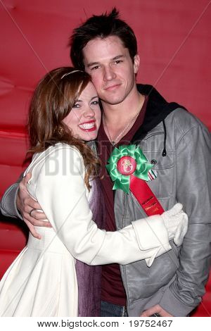 LOS ANGELES - NOV 28:  Molly Burnett, Mark Hapka arrive at the 2010 Hollywood Christmas Parade at Hollywood Boulevard on November 28, 2010 in Los Angeles, CA