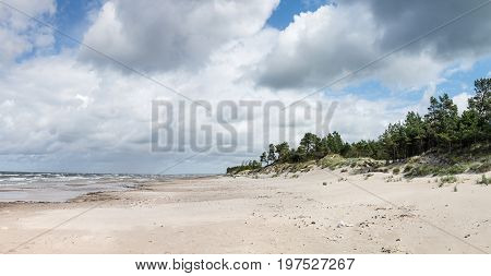 Panorama Of Baltic Sea Coastline
