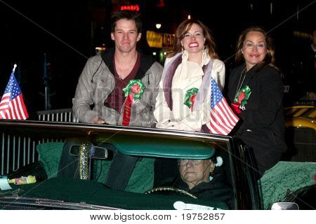 LOS ANGELES - NOV 28:  Mark Hapka, Moly Burnett, Chrystal Chappell arrive at the 2010 Hollywood Christmas Parade at Hollywood Boulevard on November 28, 2010 in Los Angeles, CA