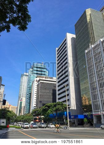 Makati Philippines - July 19 2015 : Makati city Manila. Makati is the financial center of the Philippines
