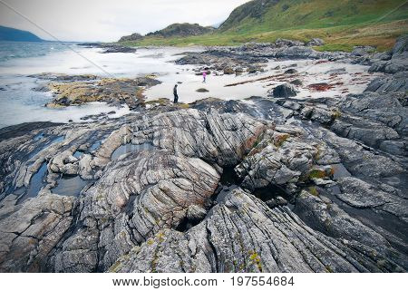 Rocks by the coast in Norway, near Vigra village